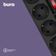 BURO Сетевой фильтр 5 розеток (500SH-5-SW-B) 5м