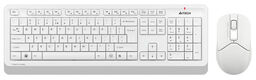 Клавиатура + мышь A4Tech Fstyler FG1012 клав:белый мышь:белый USB беспроводная Multimedia [1599042]