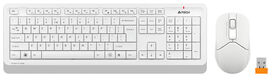 Клавиатура + мышь A4Tech Fstyler FG1012 клав:белый мышь:белый USB беспроводная Multimedia [1599042]