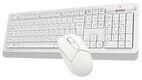 Клавиатура + мышь A4Tech Fstyler FG1012 клав:белый мышь:белый USB беспроводная Multimedia [1599042]