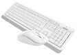 Клавиатура + мышь A4Tech Fstyler FG1012 клав:белый мышь:белый USB беспроводная Multimedia [1599042]
