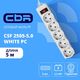 CBR Сетевой фильтр CSF 2505-5.0 White PC CBR Сетевой фильтр CSF 2505-5.0 White PC