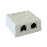Розетка RJ-45 кат.STP 5e внешняя экранированная 2 порта Gembird NAS214