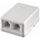 Gembird TA-102 Розетка телефонная RJ-11 (6P4C) внешняя 2 порта