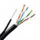 5bites US5525-305BPE-M UTP/SOLID/5E/24AWG/COPPER/PVC+PE/BLACK/OUTDOOR/MSGR/DRUM/305M
