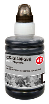 Чернила Cactus CS-GI40PGBK черный 140мл для Canon Pixma G5040/ G6040/ GM2040