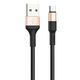 HOCO HC-80213 X26/ USB кабель Micro/ 1m/ 2A/ Нейлон/ Black&Gold