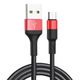 HOCO HC-80220 X26/ USB кабель Micro/ 1m/ 2A/ Нейлон/ Black&Red