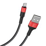 X26/ USB кабель Micro/ 1m/ 2A/ Нейлон/ Black&amp;Red HOCO HC-80220