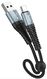 HOCO HC-10567 X38/ USB кабель Type-C/ 1m/ 2.4A/ Нейлон/ Black