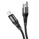 HOCO HC-34198 X50/ USB кабель Lightning/ 1m/ 2.4A/ Нейлон/ Black