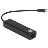 Кабель-адаптер USB3.1 / 3*USB2.0 / RJ45 100MB / BLACK 5bites UA3C-45-09BK