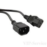 Telecom Кабель (TP020-IEC320-C13/ C14-3.0-BK) монитор - компьютер (UPS -> устройство) 220V 3м [6926123461303] TP020-3.0-BK