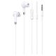 HOCO M58/ Наушники + микрофон/ Кнопка ответа/ 1.2м/ 3.5 mm jack/ White