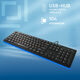 Клавиатура Oklick 520M2U черный/черный USB slim Multimedia [1061587]
