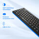 Клавиатура Oklick 520M2U черный/черный USB slim Multimedia [1061587]