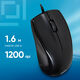 Oklick 185M черный оптическая (1000dpi) USB [945606]