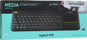Клавиатура беспроводная Logitech K400 Plus Dark ЛАТИНИЦА (с сенсорной панелью, приемник Unifying, 2 батареи типа AA) (арт. 920-007173, M/N: Y-R0055 / C-U0008)