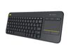 Клавиатура беспроводная Logitech K400 Plus Dark ЛАТИНИЦА (с сенсорной панелью, приемник Unifying, 2 батареи типа AA) (арт. 920-007173, M/N: Y-R0055 / C-U0008) Клавиатура беспроводная Logitech K400 Plus Dark ЛАТИНИЦА (с сенсорной панелью, приемник Unifying, 2 батареи типа AA) (арт. 920-007173, M/N: Y-R0055 / C-U0008)
