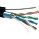5bites FS5525-305BPE-M FTP/SOLID/5E/24AWG/COPPER/PE/BLACK/OUTDOOR/MSGR/DRUM/305M