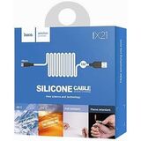 X21/ USB кабель Micro/ 1m/ 2A/ Силикон/ Black&amp;White HOCO HC-71389