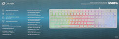 Клавиатура Oklick 550ML белый USB slim Multimedia LED [1061618]