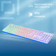 Клавиатура Oklick 550ML белый USB slim Multimedia LED [1061618]