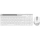 Клавиатура + мышь A4Tech Fstyler FB2535C клав:белый/серый мышь:белый/серый USB беспроводная Bluetoot