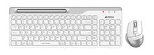 Клавиатура + мышь A4Tech Fstyler FB2535C клав:белый/серый мышь:белый/серый USB беспроводная Bluetoot