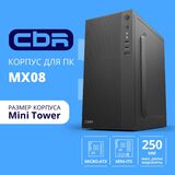 Корпус mATX Minitower MX08 CBR PCC-MATX-MX08-WPSU