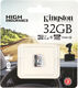 Micro SecureDigital 32Gb Kingston SDCE/32GB {MicroSDHC Class 10 UHS-I U1 Micro SecureDigital 32Gb Kingston SDCE/32GB {MicroSDHC Class 10 UHS-I U1