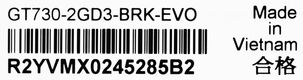 ASUS GT730-2GD3-BRK-EVO//GT730 VGA DVI HDMI 2GD3; 90YV0HN1-M0NA00