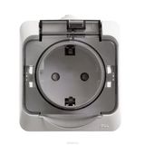 Systeme electric
Schneider-electric PA16-044B ЭТЮД IP44 O/ У РОЗЕТКА с заземлением со шторками 16А 250B
