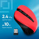 Oklick 545MW черный/красный оптическая (1600dpi) беспроводная USB (4but) [368631]
