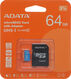 ADATA
Micro SecureDigital 64Gb A-DATA AUSDX64GUICL10A1-RA1 ADATA
Micro SecureDigital 64Gb A-DATA AUSDX64GUICL10A1-RA1