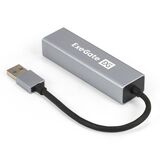 USB-Хаб ExeGate DUB-4 (кабель-адаптер USB3.0 --> 4xUSB3.0, Plug&amp;Play, серебристый) Exegate EX293981RUS (концентратор)