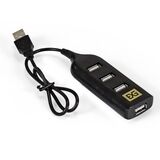 USB-Хаб ExeGate DUB-42 (кабель-адаптер USB2.0 --> 4xUSB2.0, Plug&amp;Play, черный) Exegate EX293976RUS (концентратор)