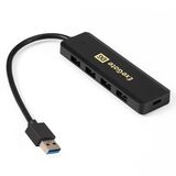 USB-Хаб ExeGate DUB-4P/ 1 (кабель-адаптер USB3.0 --> 4xUSB3.0, Plug&amp;Play, черный) Exegate EX293980RUS (концентратор)