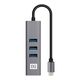 Exegate EX293987RUS USB-Хаб (концентратор) ExeGate DUB-4TC (кабель-адаптер USB Type C --> 4xUSB3.0, Plug&Play, серебристый)