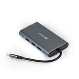 Док-станция ExeGate DUB-31C/ MAX Exegate EX293985RUS (кабель-адаптер USB Type-C --> 3xUSB3.0 + Card Reader + PD 100W + HDMI 4K@30Hz + VGA + Audio + Lan RJ45 10/ 100/ 1000Mb, Plug&amp;Play, серый)