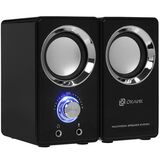 Колонки Oklick OK-116 2.0 черный 6Вт портативные