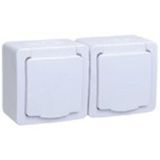 РСб22-3-ГПБб роз.2м с з/ к о/ у IP54 ГЕРМЕС PLUS Iek ERMP22-K01-16-54-EC (цвет крышки:белый)