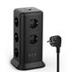 TESSAN TPS01-DE Black Сетевой фильтр с 11 розетками 220В и 3 USB портами и кнопкой питания {80001849}
