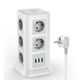 TESSAN TPS01-DE Grey Сетевой фильтр с 11 розетками 220В и 3 USB портами и кнопкой питания {80001848}