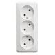 Systeme electric PA16-009B ЭТЮД O/У тройная РОЗЕТКА без заземления без шторок 16А 250B