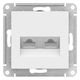 Systeme electric ATN000185 ATLASDESIGN РОЗЕТКА двойная компьютерная RJ45+RJ45