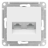 ATLASDESIGN РОЗЕТКА двойная компьютерная RJ45+RJ45 Systeme electric ATN000185&nbsp;<img style='position: relative;margin:0' src='/image/only_to_order_edit.gif' alt='На заказ' title='На заказ' />
