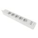 Harper Сетевой фильтр с USB зарядкой UCH-530 White (5 роз.,1,5м.,3 x USB 2.4A (max 3.4A) Harper Сетевой фильтр с USB зарядкой UCH-530 White (5 роз.,1,5м.,3 x USB 2.4A (max 3.4A)