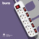 BURO Сетевой фильтр 5 розеток (500SH-5-SW-W) 5м