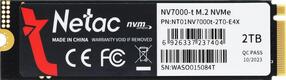 Netac SSD NV7000-t 2TB PCIe 4 x4 M.2 2280 NVMe 3D NAND Netac SSD NV7000-t 2TB PCIe 4 x4 M.2 2280 NVMe 3D NAND
